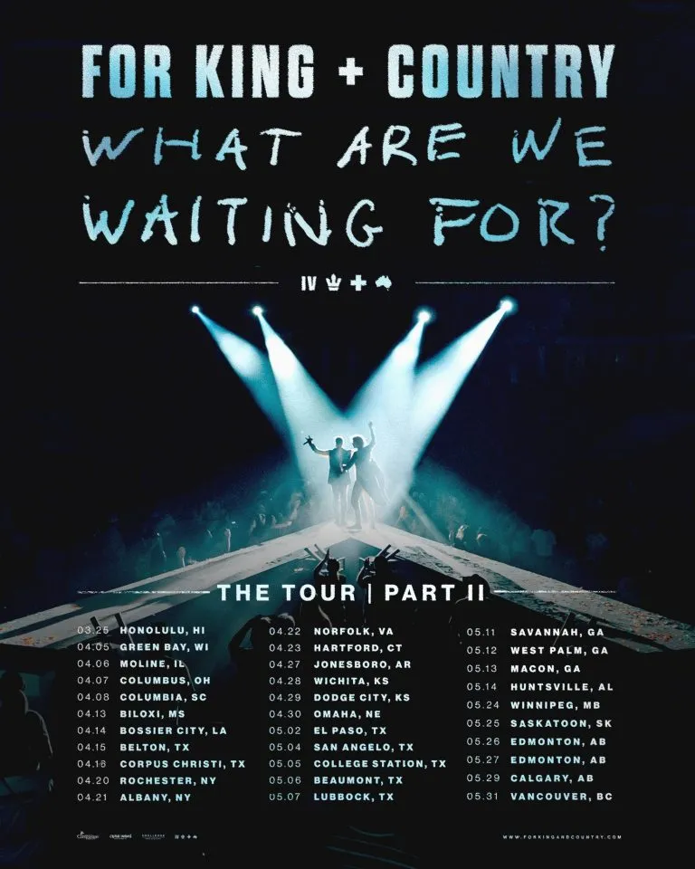 For KING & COUNTRY Announces 2023 Dates For ‘What Are We Waiting For